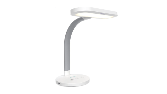 Verilux HappyLight Duo - 2-in-1 Light Therapy & Task Desk Lamp - UV-Free Full Spectrum LED